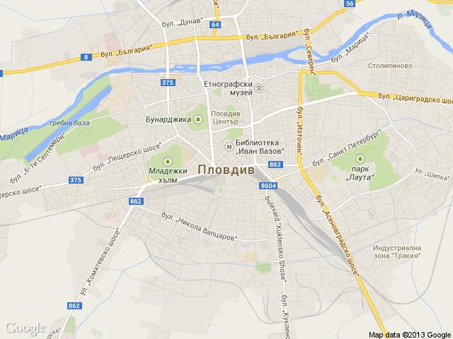 Карта на Пловдив