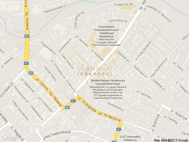 Карта на Иваново